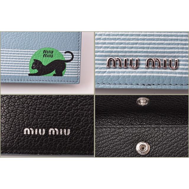 miu miu（ミュウミュウ） ミニ財布 二つ折り 財布 キャット 5MV204