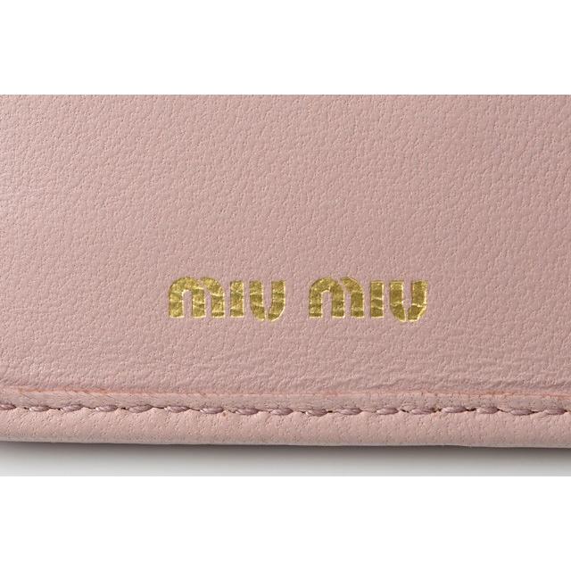 人気 MIUMIU ミュウミュウ ラウンドジップ 長財布 マテラッセ ピンク ピンク マテラッセレザー 財布 | Miu Miu