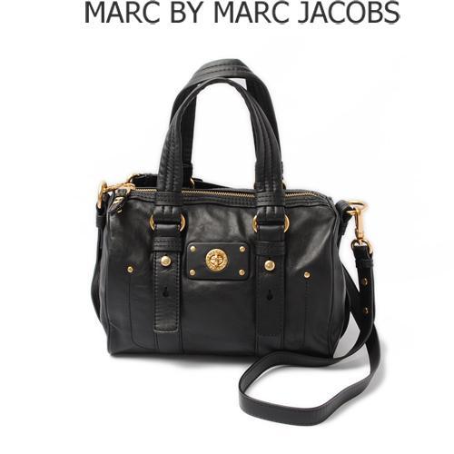 マークバイマークジェイコブス　ミニボストンバッグ　MARC BY MARC JACOBS　2WAY ストラップ付 ソフトレザー/ブラック　M302007｜brand-pit