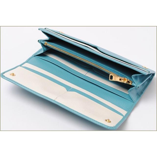 PRADA 編み込みデザイン 長財布 ターコイズブルー PRADA 編み込みデザイン 長財布 ターコイズブルー - メルカリ