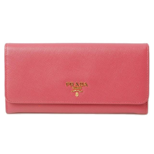 プラダ 財布 PRADA 長財布 1M1132 SAFFIANO METAL/サフィアノメタル PEONIA/ペオニア 未使用 :p-16