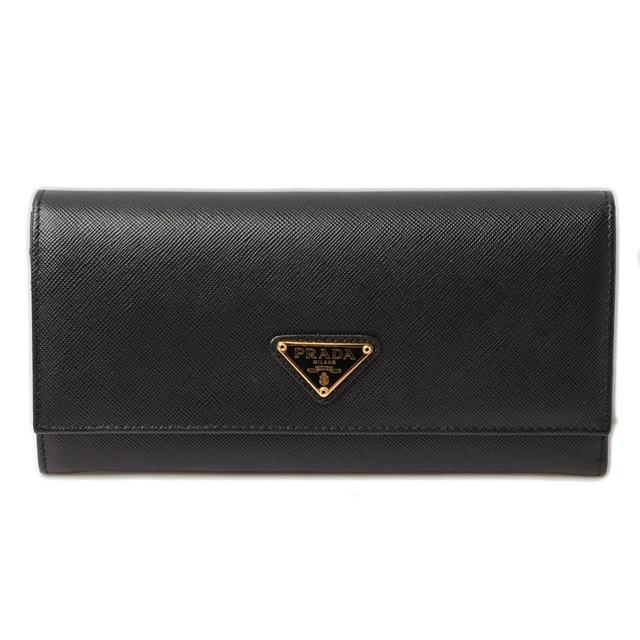 プラダ 財布 PRADA 長財布 1M1132 パスケース付 サフィアノ トライアングル　NERO/ブラック アウトレット  :p-16-105:Import shop P.I.T. - 通販 - Yahoo!ショッピング