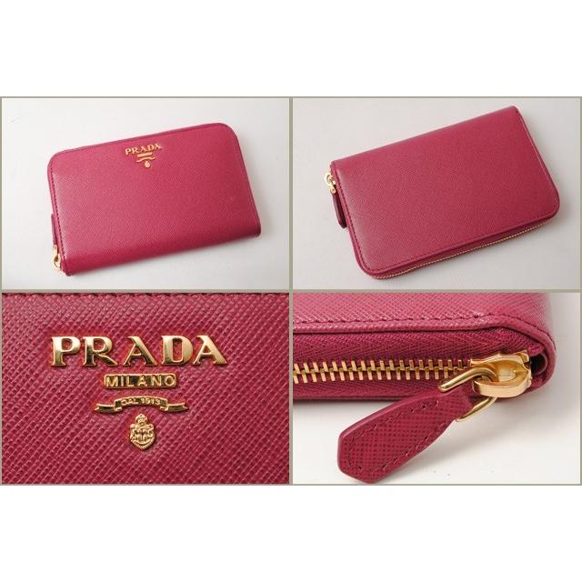 プラダ　財布/ポーチ/スマホケース PRADA 折財布 サフィアノ メタル　フューシャピンク 　 アウトレット｜brand-pit｜04