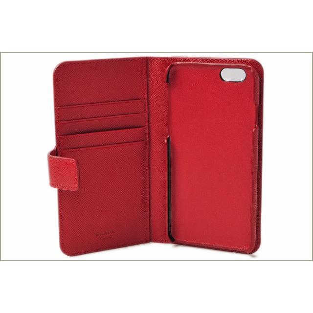 PRADA - 新品 プラダ アイフォンケース 6 6s 赤 PRADA プラダ iPhone 6 ケース/6sケース 2ZH005 SAFFIANO TRAVEL