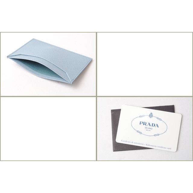 プラダ カードケース/折財布 PRADA 1MC004 SAFFIANO GRECHE/型押しレザー ASTRAL/SOLE ブルー/イエロー爆買の画像