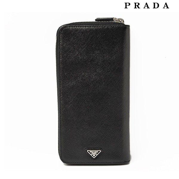 PRADA プラダ  長財布　SAFFIANO BICOLOL/サフィアノ　ブラック NERO/MERCURI　2M1264 未使用 送料無料｜brand-pit