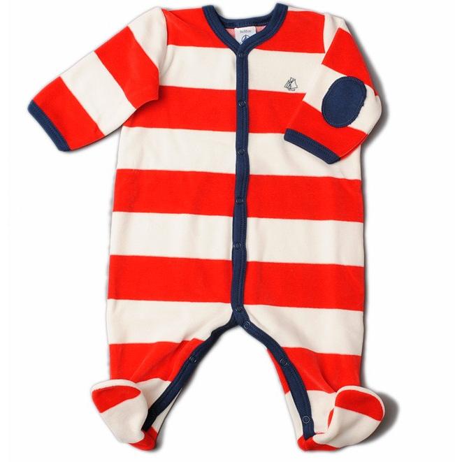 プチバトー 足付ロンパース/パジャマ PETIT BATEAU ベビー 男女兼用 