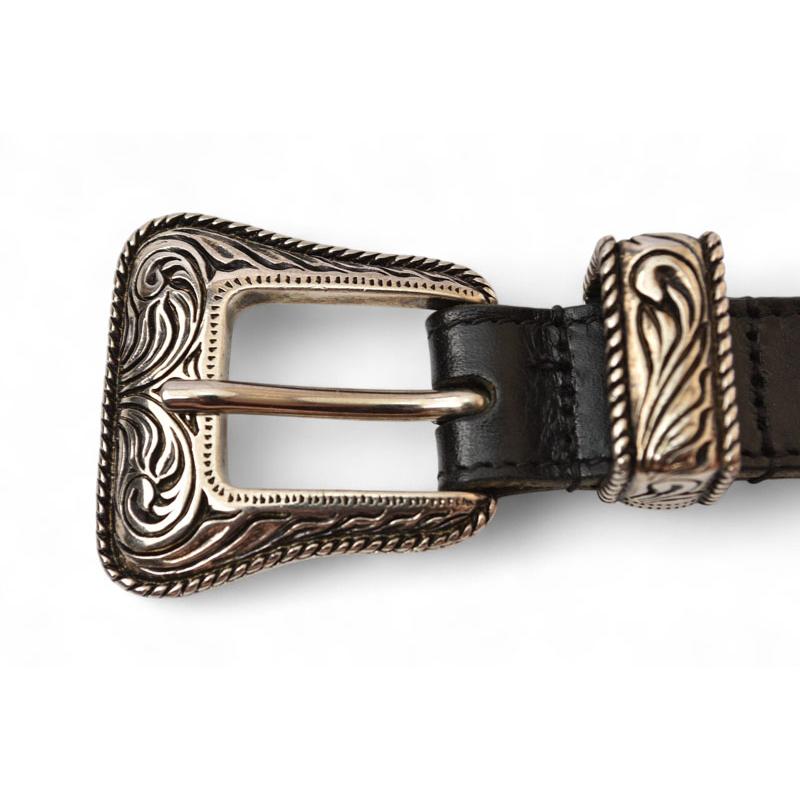 サンローラン ベルト サイズ75 SAINT LAURENT ウエスタン ブラック