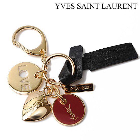 Yves Saint Laurent イヴ・サンローラン キーホルダー/チャーム メタルプレート ゴールド 284949 J1634 2223