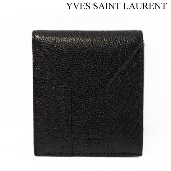 Yves Saint Laurent イヴ・サンローラン メンズ 折財布/札入れ メンズ MUSE（ミューズ） ブラック 166225 C6D0G 1000 新品 送料無料｜brand-pit