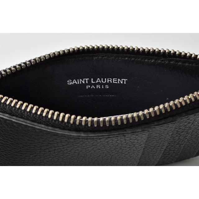 サンローランパリ コインケース/カードケース SAINT LAURENT PARIS シップポーチ/ネックストラップ レザー/ブラック 507691