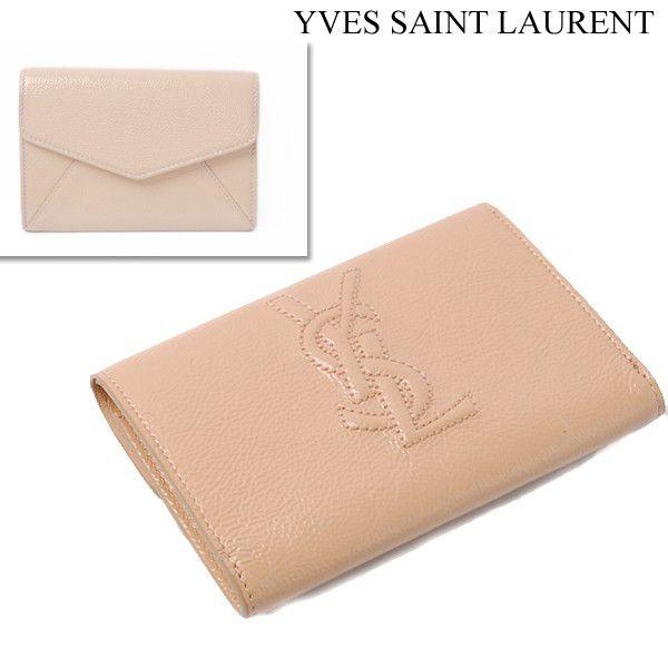 Yves Saint Laurent イヴ・サンローラン カードケース/スマホケース　レザー　ベージュ　216074 新品 送料無料｜brand-pit