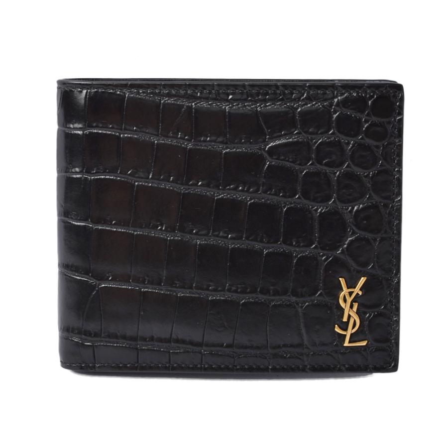 サンローランパリ 財布 札入れ Ysl Saint Laurent Paris メンズ タイニーモノグラム イースト ウェスト クロコ型押し ブラック Ysl 004 Import Shop P I T 通販 Yahoo ショッピング