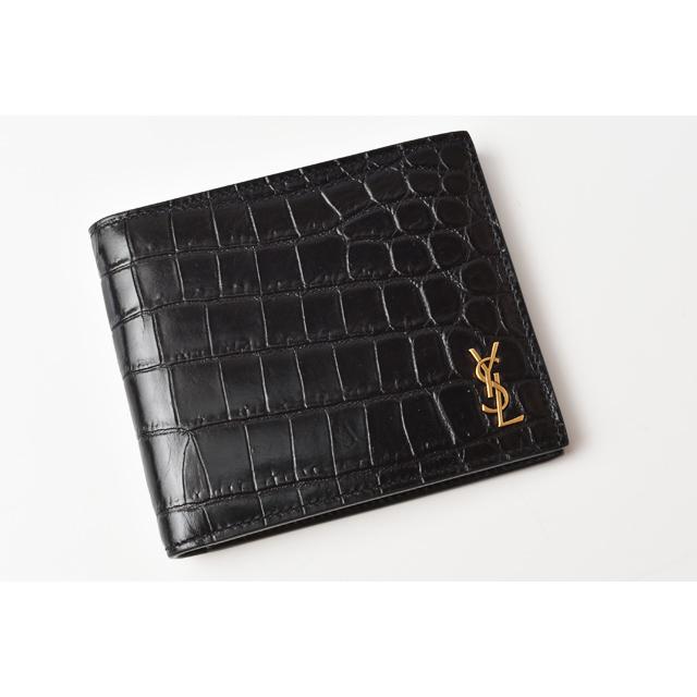 サンローランパリ 財布 札入れ Ysl Saint Laurent Paris メンズ タイニーモノグラム イースト ウェスト クロコ型押し ブラック Ysl 004 Import Shop P I T 通販 Yahoo ショッピング