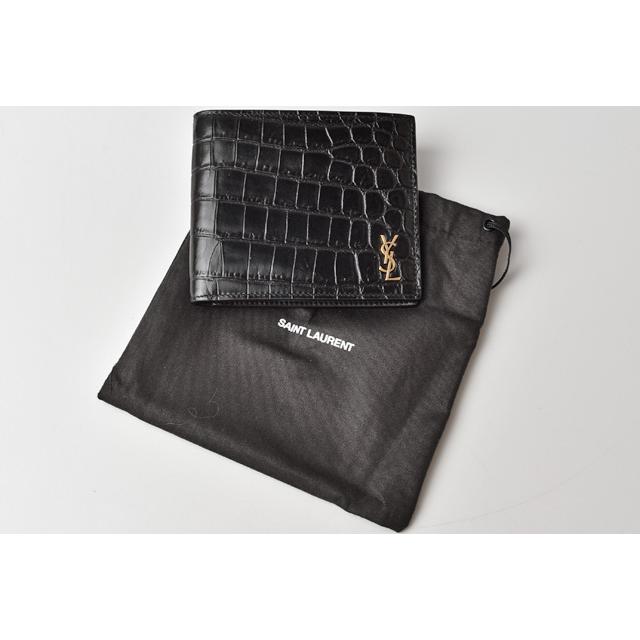 サンローランパリ 財布 札入れ Ysl Saint Laurent Paris メンズ タイニーモノグラム イースト ウェスト クロコ型押し ブラック Ysl 004 Import Shop P I T 通販 Yahoo ショッピング