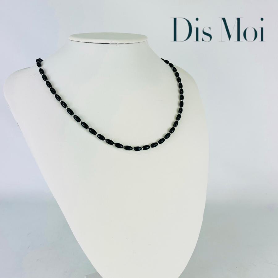即日発送】Dis Moi ディモア ネックレス ブラックシリカ ビーズ 即日発送】Dis Moi ディモア ネックレス ブラックシリカ ビーズ