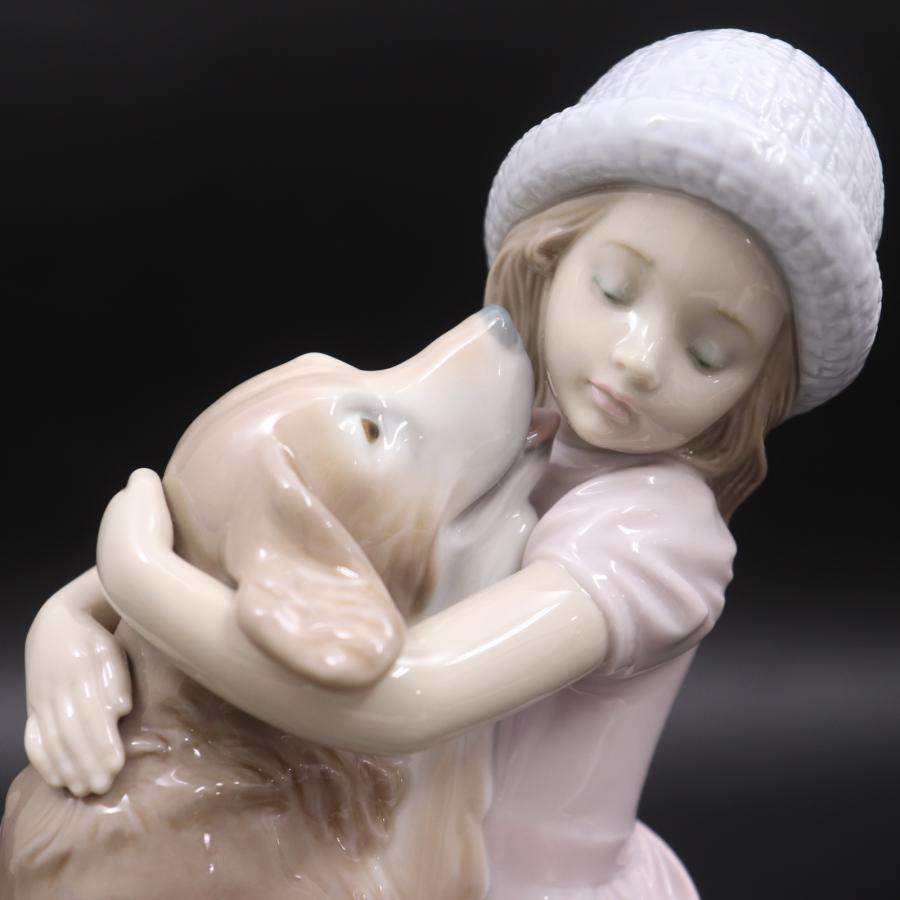 as3150 即決 本物 LLADRO リヤドロ フィギュリン 待ってたよ! 6903 高さ 約25cm 陶器西洋陶磁 人形 置物 犬 ドッグ 少女 女の子｜brand-shopping-store｜06