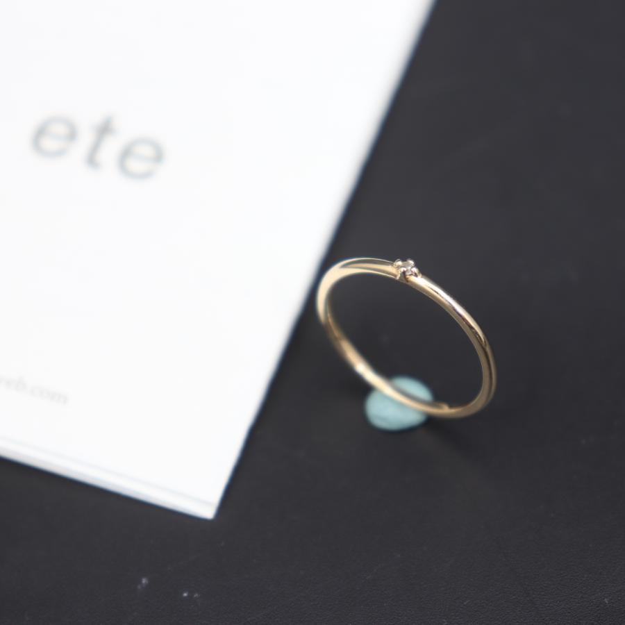 ITENEM0147AV 即決 本物 ete エテ K10 ダイヤモンド レイヤード リング