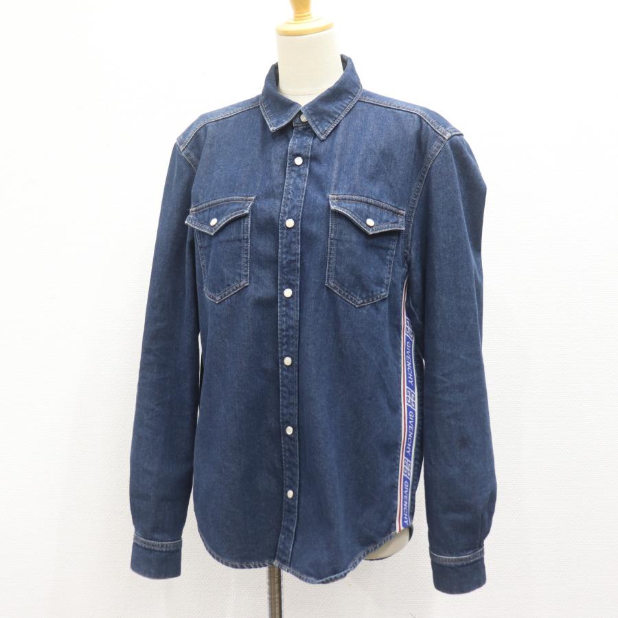ITJSB62MTXAC GIVENCHY ジバンシー デニム サイドロゴテープ ジャケット BM606K5068 サイズM メンズ トップス ITJSB62MTXAC 即決 本物 GIVENCHY ジバンシー デニム サイドロゴテープ