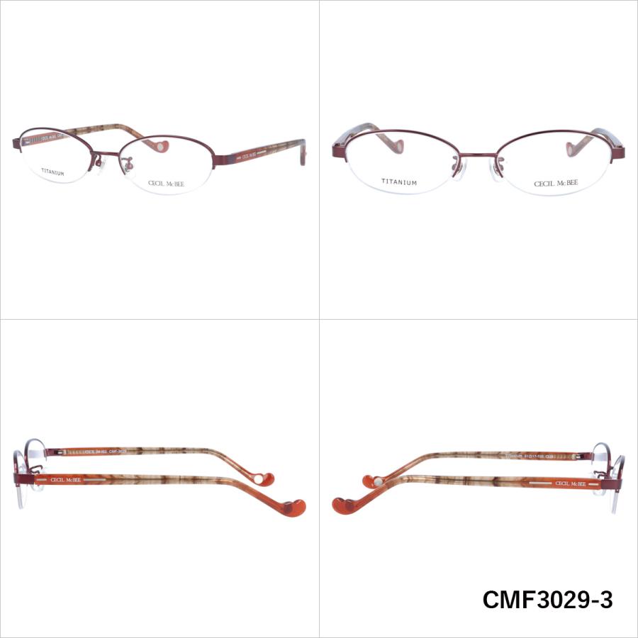CECIL McBEE（セシルマクビー） メガネ フレーム ブランド ハーフリム