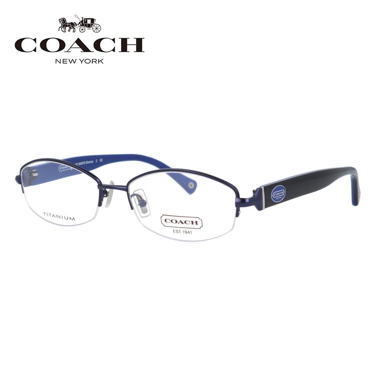 COACH チタンフレーム HC5036TD サイドロゴ ダークネイビー×ブラック系 ハーフリム メガネ 眼鏡フレーム コーチ ☆ PayPay(ペイペイ)決済可能 ☆ 札幌市 白石区 東札幌 ☆ アウトレットモノハウス COACH（コーチ） 訳あり 店頭展示品/外箱なし メガネ フレーム 国内