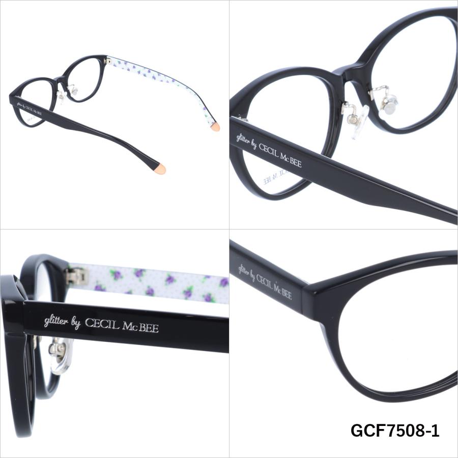 グリッターバイセシルマクビー メガネフレーム glitter by CECIL McBEE GCF 7508 全3カラー 50サイズ フォックス型 伊達メガネ ユニセックス メンズ レディース CECIL McBEE（セシルマクビー） グリッターバイセシルマクビー メガネ