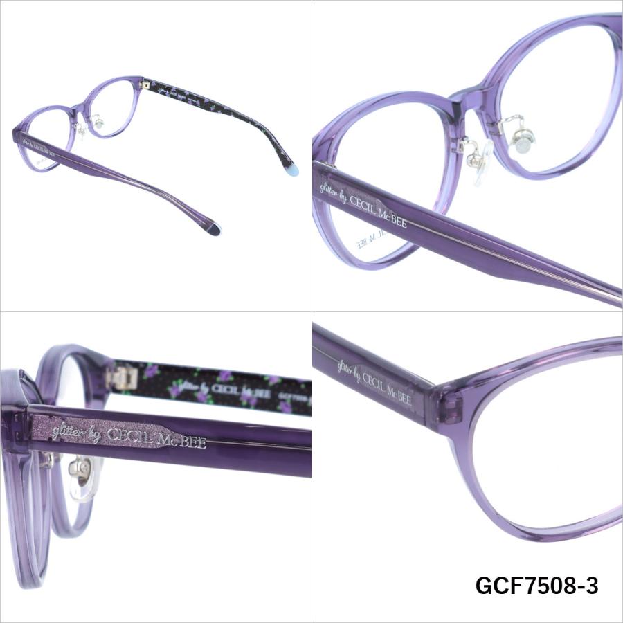 グリッターバイセシルマクビー メガネフレーム glitter by CECIL McBEE GCF 7508 全3カラー 50サイズ フォックス型 伊達メガネ ユニセックス メンズ レディース CECIL McBEE（セシルマクビー） グリッターバイセシルマクビー メガネ