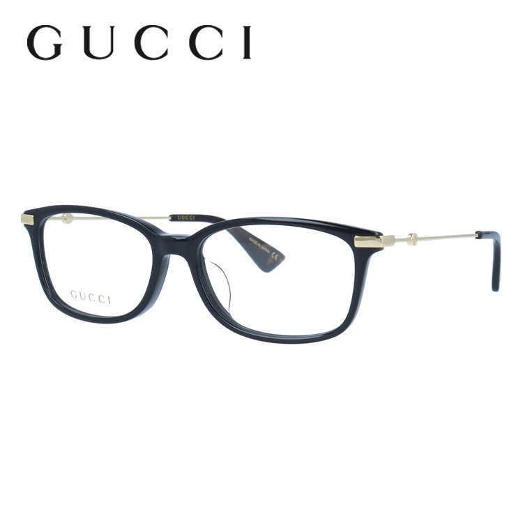 グッチ GUCCI メガネ 眼鏡 フレーム 度付き 度入り 伊達 アジアンフィット GG0112OA 001 53 インターロッキングG ビー（蜂）  日本製 サングラスハウス - 通販 - PayPayモール