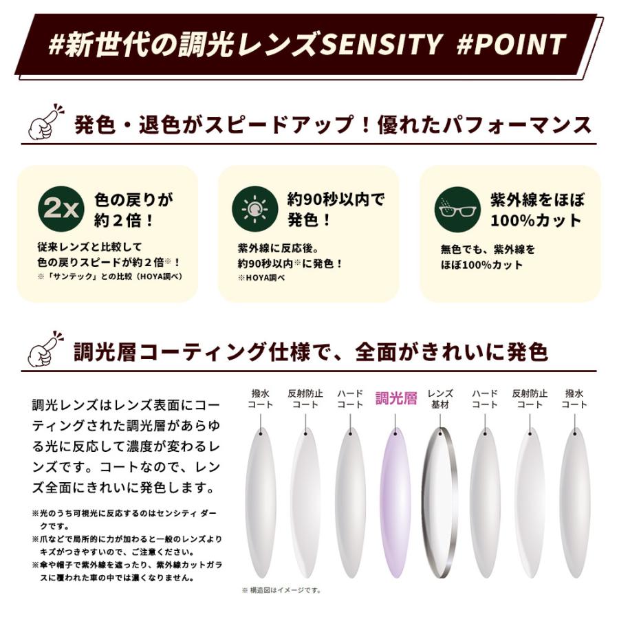 HOYA 度なし/ 調光 カラーレンズ 球面設計 屈折率1.60 HL60 紫外線調光