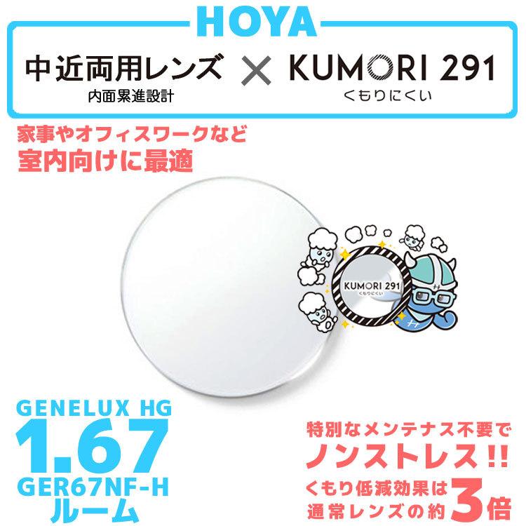 HOYA ホヤ 度付き 中近両用 くもり止め レンズ 眼鏡 メガネ マスク