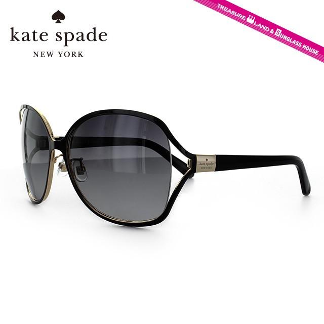 ケイトスペード kate spade サングラス VALERIA FS 8Z0/EU 61 ブラック/ゴールド アジアンフィット UVカット