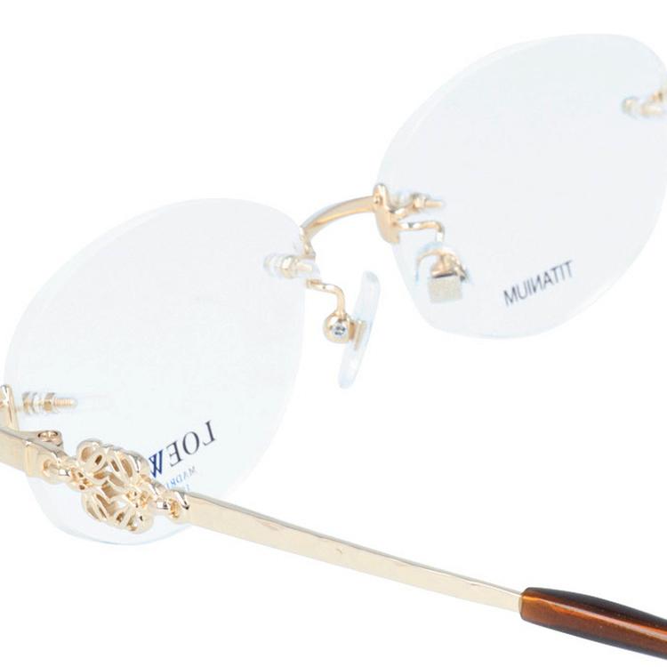 LOEWE ロエベ 度付き眼鏡 オーバルフレーム VLW438J チタン メガネ LOEWE（ロエベ） メガネフレーム 度付き 度入り 伊達 めがね 眼鏡