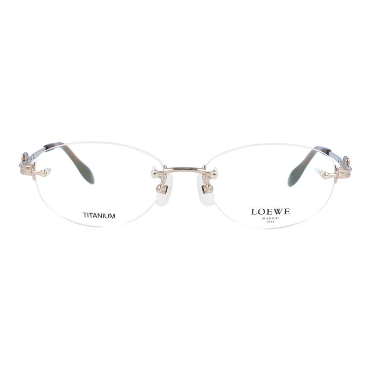 LOEWE ロエベ 度付き眼鏡 オーバルフレーム VLW438J チタン メガネ LOEWE（ロエベ） メガネフレーム 度付き 度入り 伊達 めがね 眼鏡