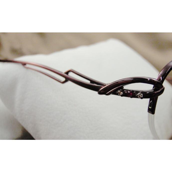 マリ・ジュエリー メガネフレーム MARI YAMAMOTO collection Mari Jewellery MJ-360-BR2 ダイヤモンド ルビー 天然石 プレゼント ギフトの画像