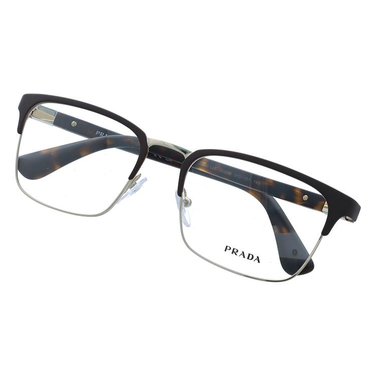プラダ メガネ フレーム 国内正規品 伊達メガネ 老眼鏡 度付き ブルーライトカット PRADA PRADA PR 54TV 01U1O1 55サイズ  スクエア 眼鏡 めがね プレゼント