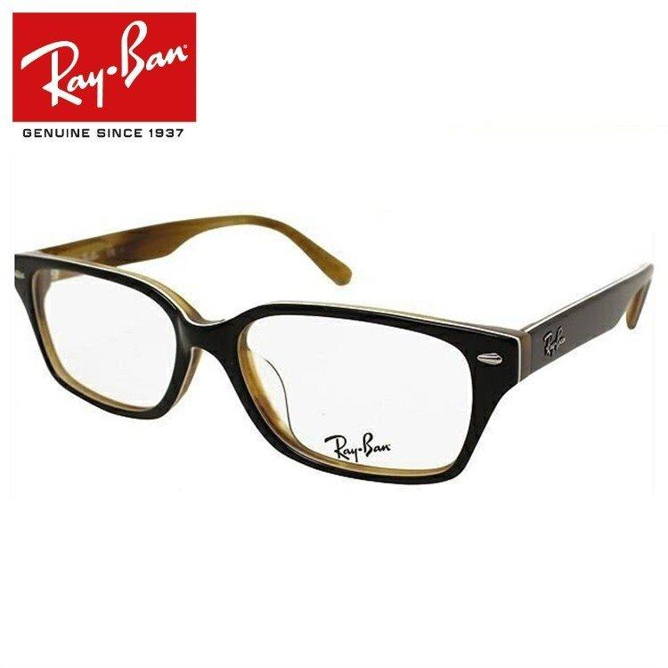 レイバン メガネ フレーム 国内正規品 伊達メガネ 老眼鏡 度付き ブルーライトカット Ray-Ban RX5222 5019J 54 ブラック/ブラウンササ RayBan 眼鏡 めがね｜brand-sunglasshouse