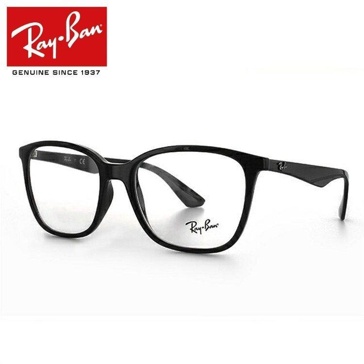 レイバン メガネ フレーム 国内正規品 伊達メガネ 老眼鏡 度付き ブルーライトカット Ray-Ban RX7066F 2000 54 ブラック RayBan 眼鏡 めがね プレゼント ギフト｜brand-sunglasshouse