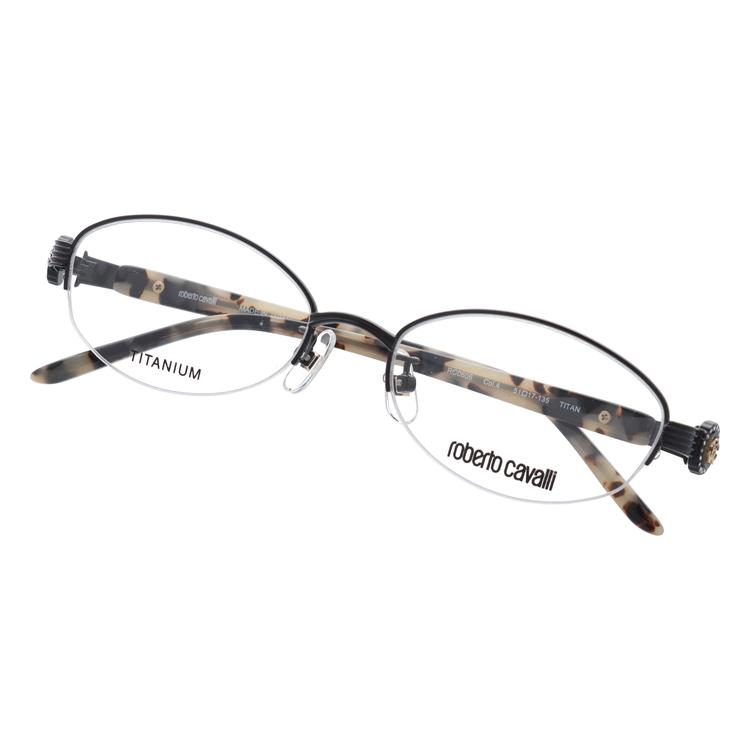 ロベルト カバリ フレーム ブランド 伊達 度付き 度入り メガネ 眼鏡 RC0606-4 51サイズ roberto cavalli チタン/ハーフリム/ラウンド/レディース プレゼント_11