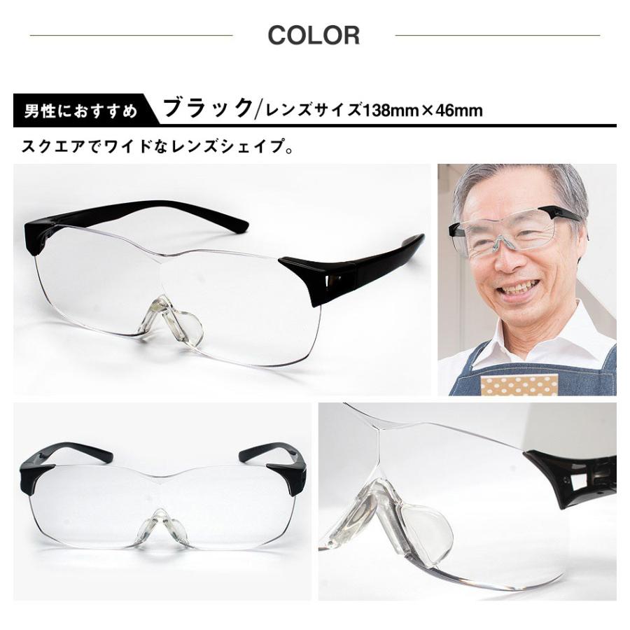 拡大鏡 ルーペメガネ RESA レサ 全2カラー 選べる拡大率1.6倍・1.8倍