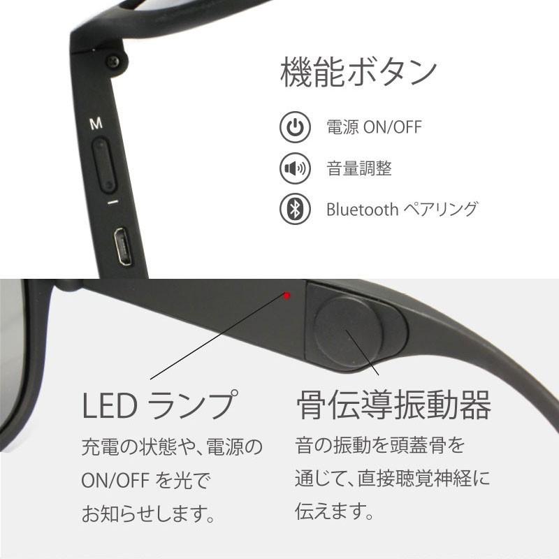 骨伝導 イヤホン スマート サングラス Bluetooth ブルートゥース