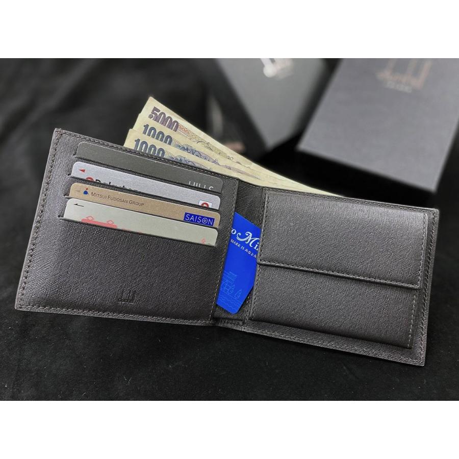 dunhill（ダンヒル） 二つ折り財布 メンズ 小銭入れ付 SIDECAR BLACK