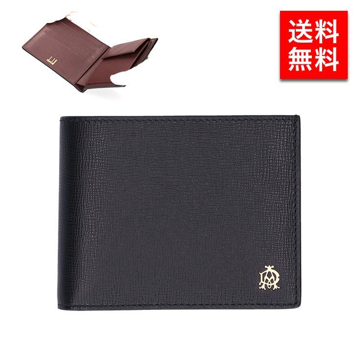 ダンヒル DUNHILL 二つ折り財布 メンズ 小銭入れ付 Furham BLACK 