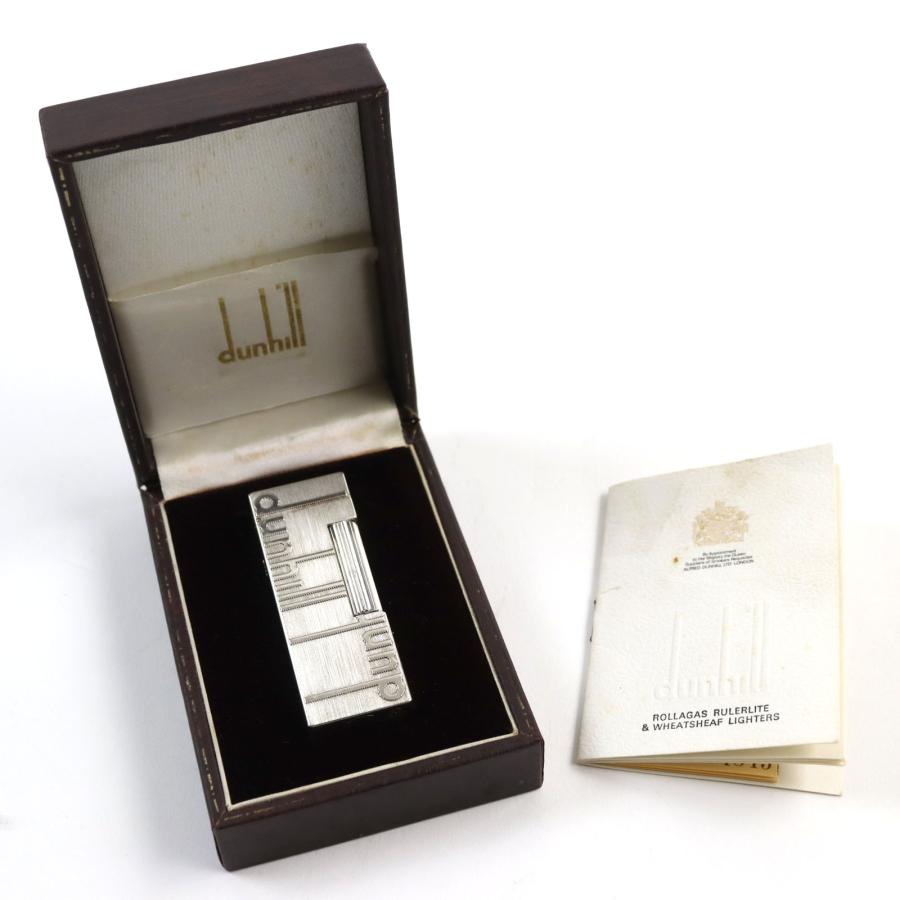 ダンヒル dunhill ガスライター ケース付き RL1401 シルバー