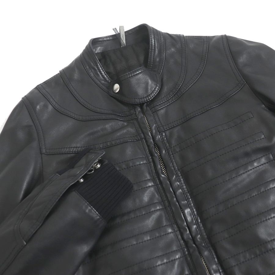 美品 Dior HOMME ディオールオム 8H3541040003 ZIPUP 中綿入り ナポレオン ラムレザージャケット ブラック 44 イタリア製 正規品 メンズ｜brand-td-store｜02