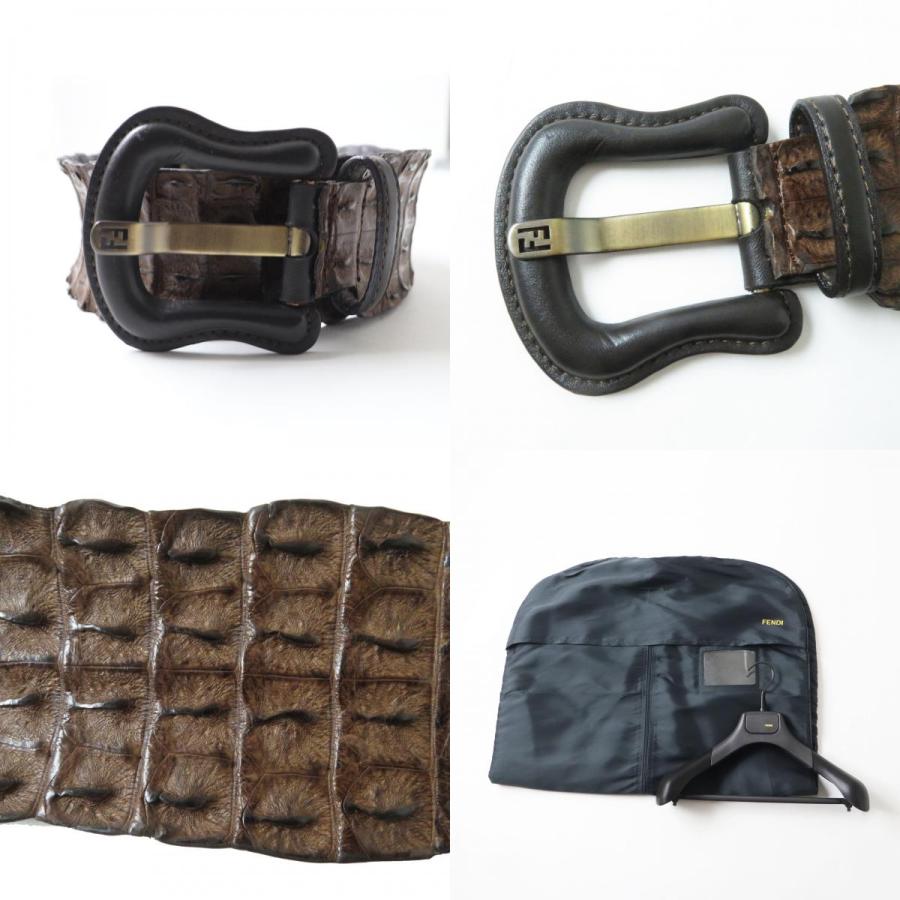FENDI 未使用品 フェンディ FNE774 クロコダイルベルト ミンク FENDI 未使用品 フェンディ FNE774 クロコダイルベルト ミンク