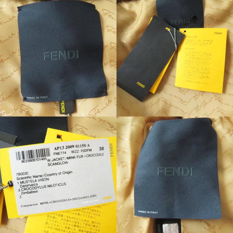 FENDI 未使用品 フェンディ FNE774 クロコダイルベルト ミンク FENDI 未使用品 フェンディ FNE774 クロコダイルベルト ミンク
