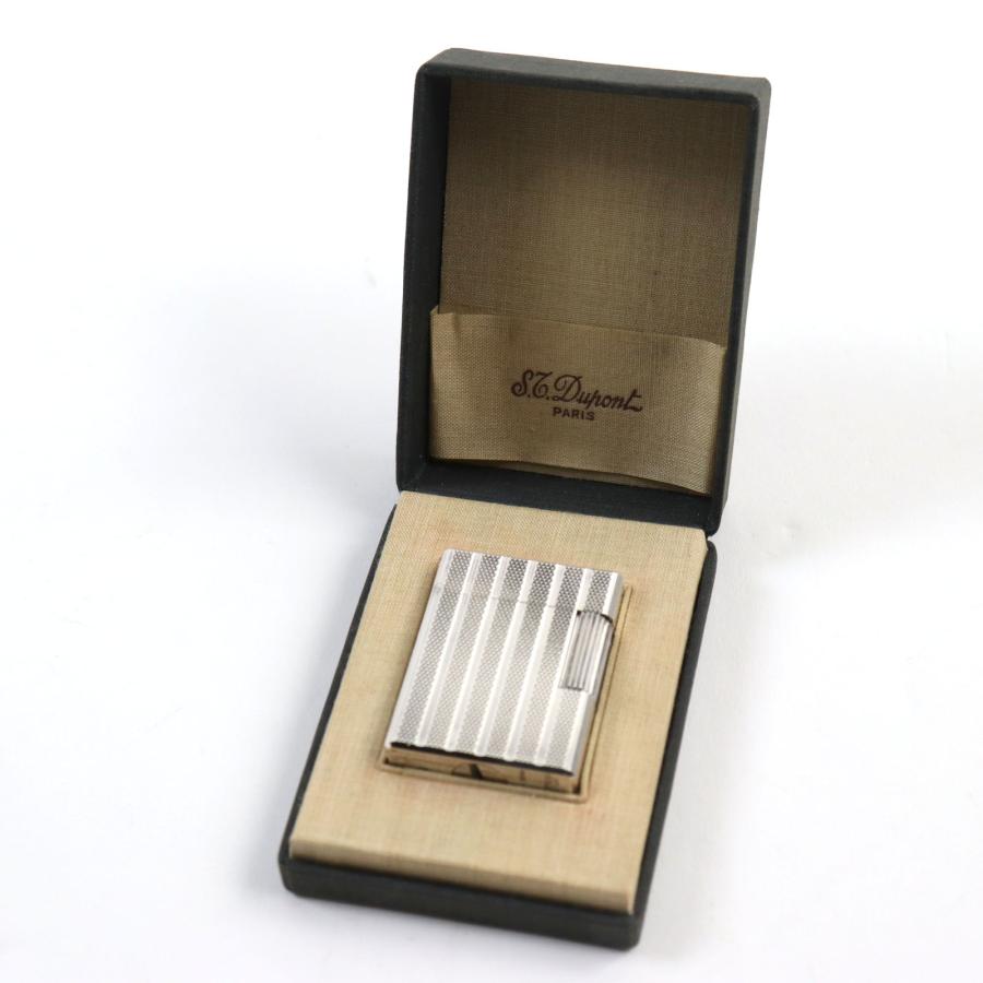 外装美品○Dupont デュポン ライン1 ショート ストライプ×ダイヤモンド