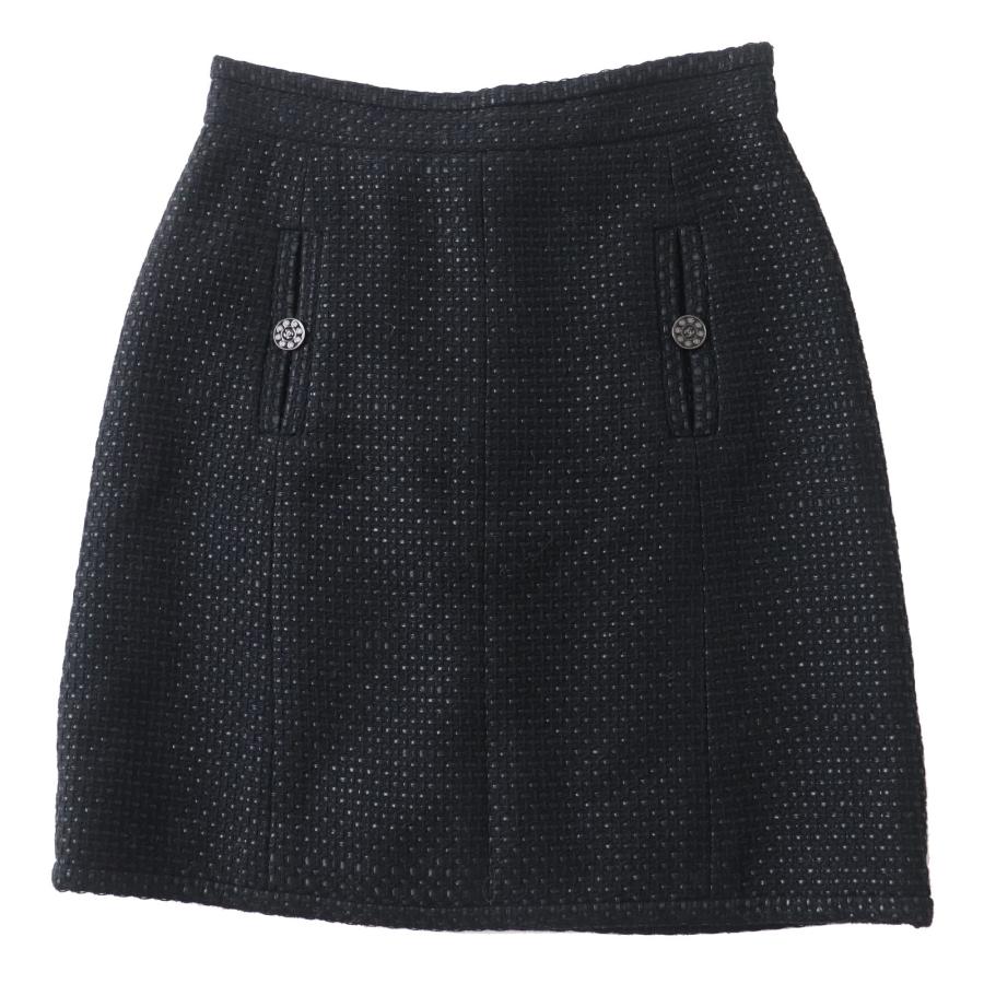 極美品 CHANEL シャネル 16C P53154 ココマークボタン付き 単色  