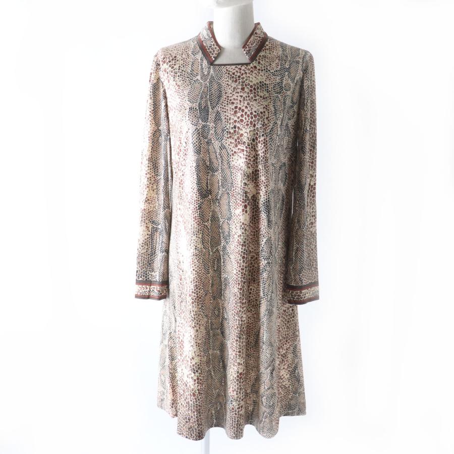 LEONARD(レオナール) ワンピース サイズL レディース美品 - ベージュ