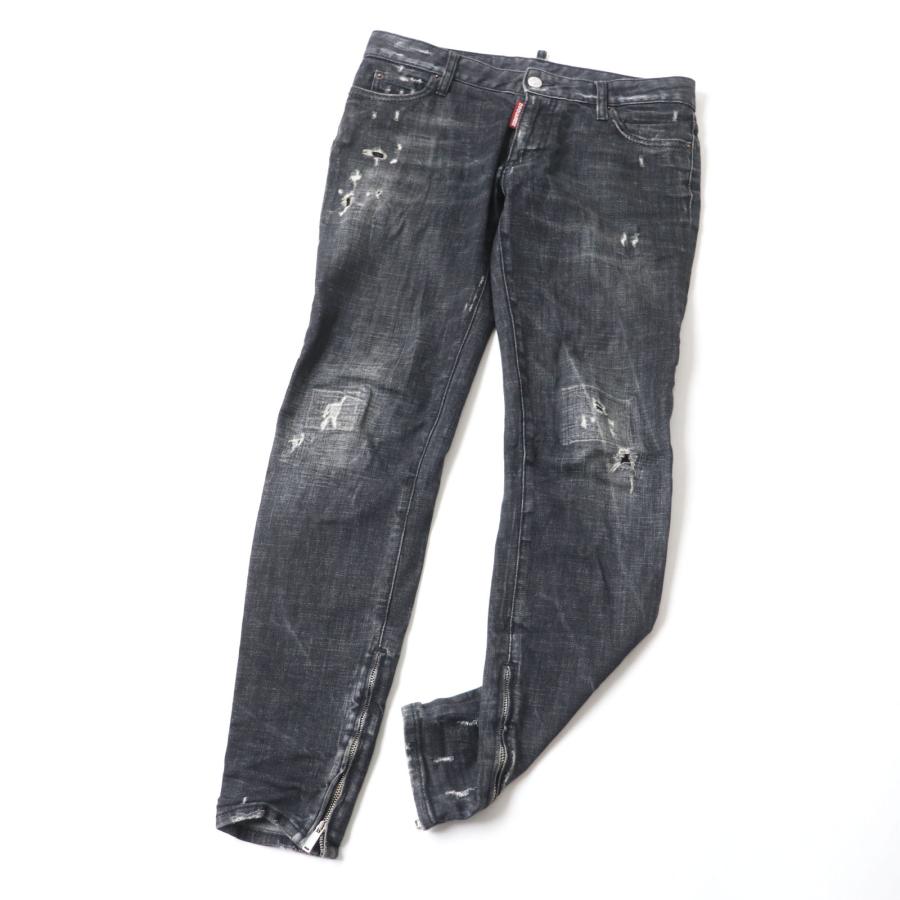 DSQUARED2（ディースクエアード） 美品 S75LB0264 裾ZIP ロゴワッペン 